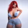 Salvant, 163 cm BBW Sexpuppe mit Silikonkopf und TPE-Körper mit beweglichem ROS-Kiefer, konfigurierbar