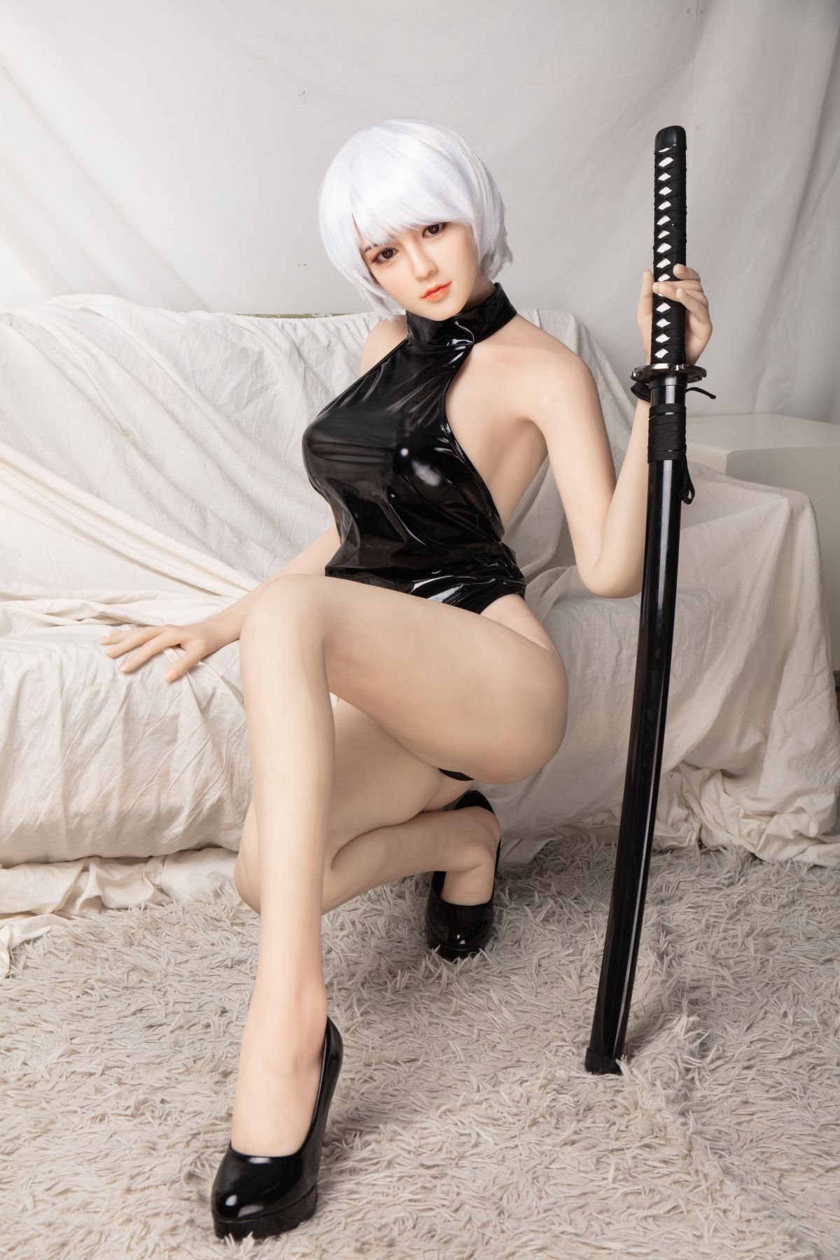 Asa, 160 cm Anime Sexpuppe mit Silikonkopf und TPE-Körper, konfigurierbar
