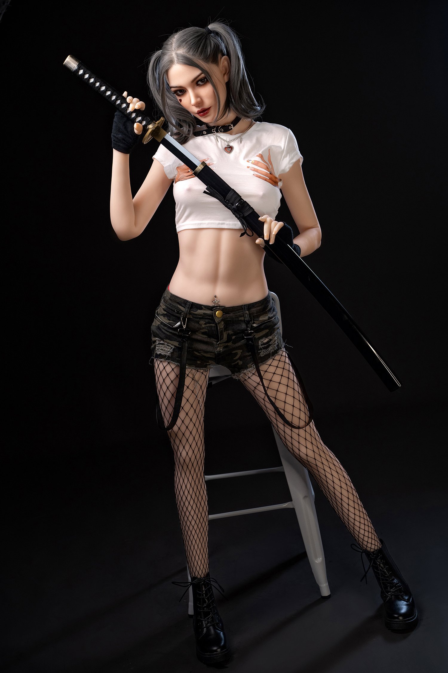 Lela, 173 cm Cosplay Sexpuppe mit Silikonkopf und TPE-Körper, konfigurierbar