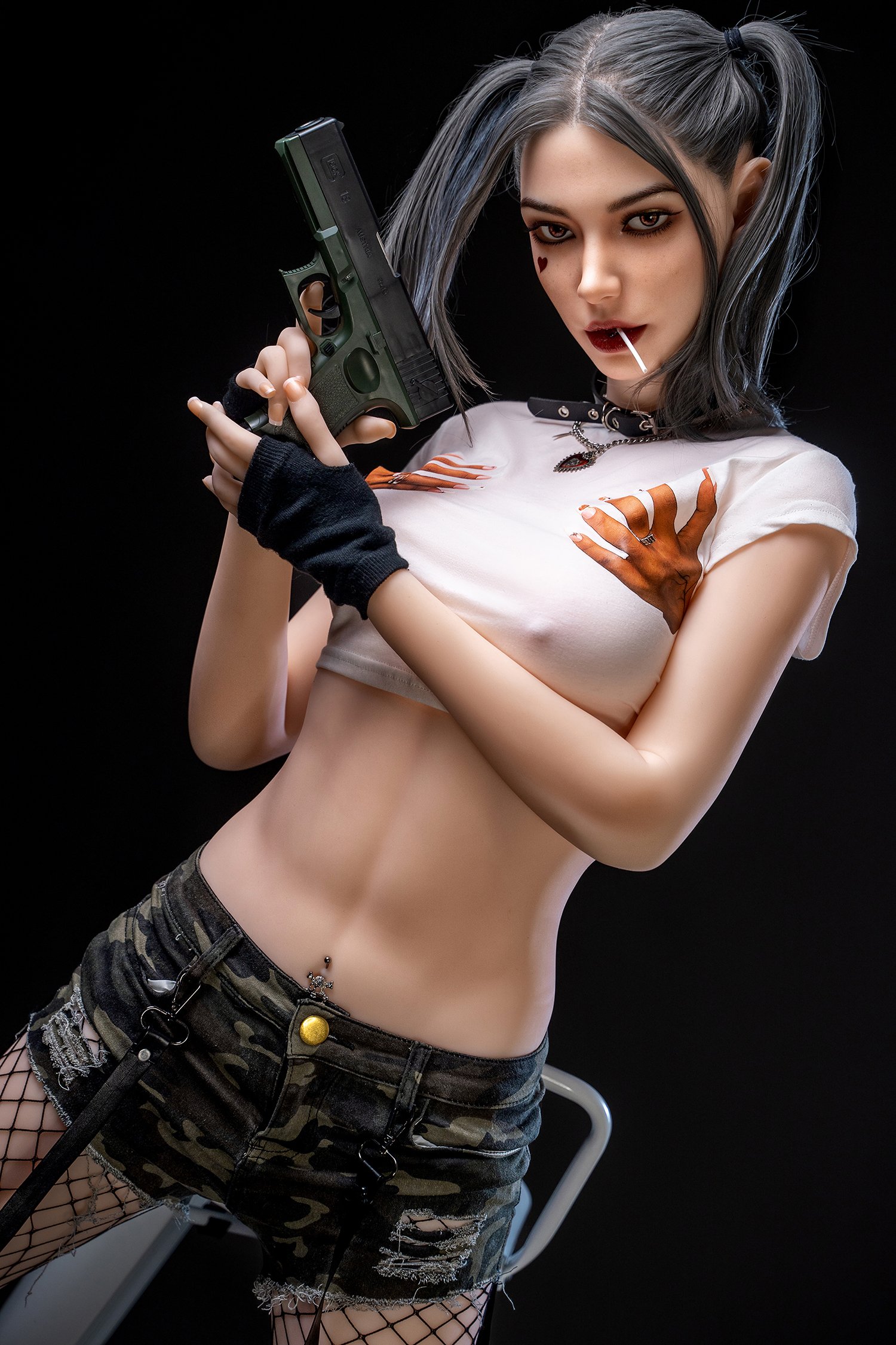 Lela, 173 cm Cosplay Sexpuppe mit Silikonkopf und TPE-Körper, konfigurierbar