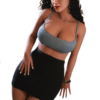 Tally, 163 cm BBW Sexpuppe mit Silikonkopf und TPE-Körper mit beweglichem ROS-Kiefer, konfigurierbar