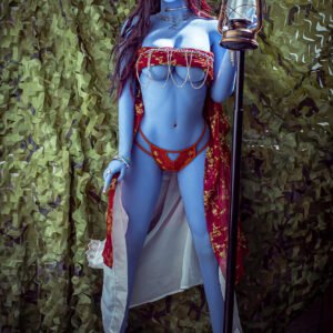Crichton, 158 cm AiBei TPE-Sexpuppe, Hautfarbe Blau, konfigurierbar