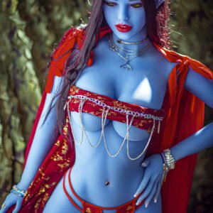 Crichton, 158 cm AiBei TPE-Sexpuppe, Hautfarbe Blau, konfigurierbar