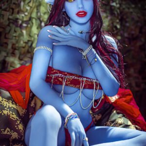 Crichton, 158 cm AiBei TPE-Sexpuppe, Hautfarbe Blau, konfigurierbar