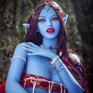 Crichton, 158 cm AiBei TPE-Sexpuppe, Hautfarbe Blau, konfigurierbar