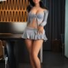 Elinore, 152 cm Sexpuppe mit Silikonkopf und TPE-Körper mit beweglichem ROS-Kiefer