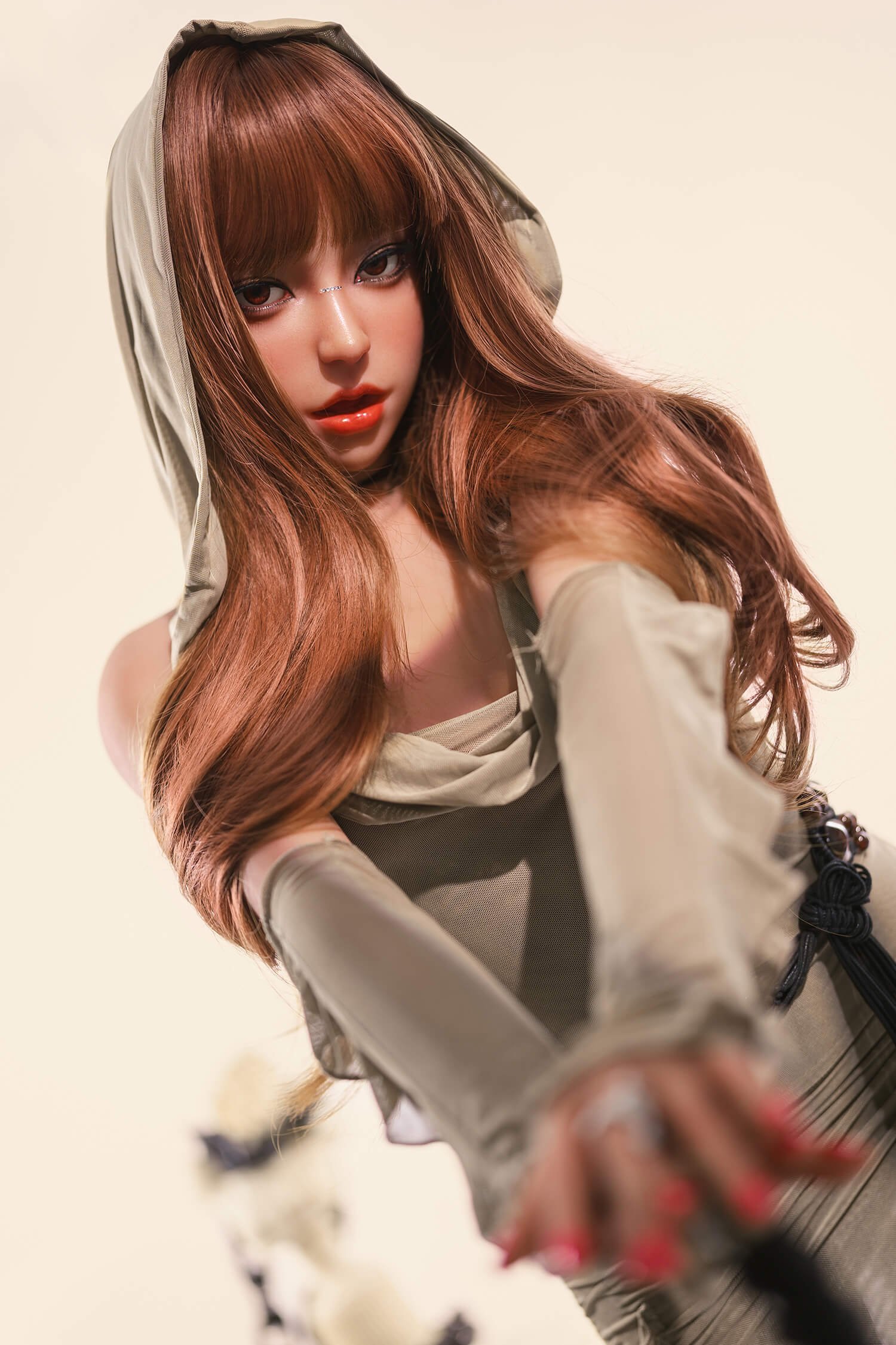 Obier, 160 cm Cosplay Sexpuppe mit Silikonkopf und TPE-Körper mit beweglichem ROS-Kiefer, konfigurierbar