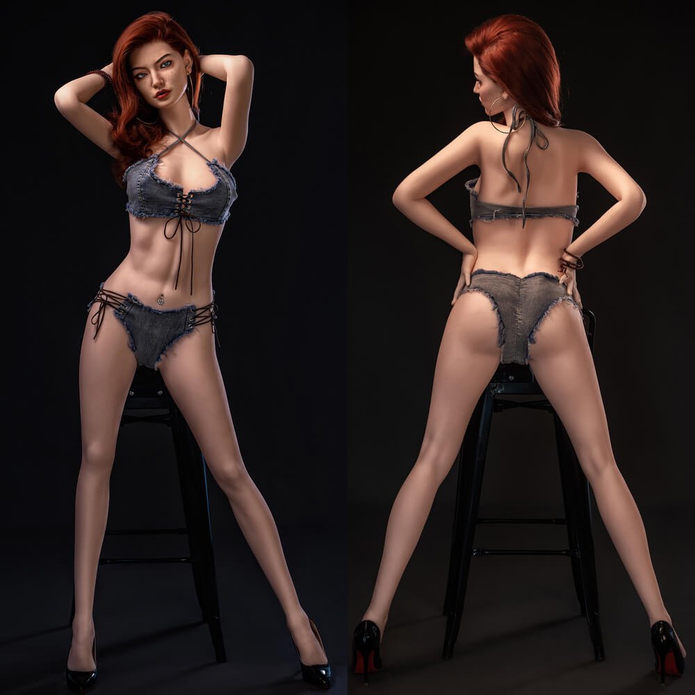 Laluzerne, 173 cm Sexpuppe mit Silikonkopf und TPE-Körper mit beweglichem ROS-Kiefer