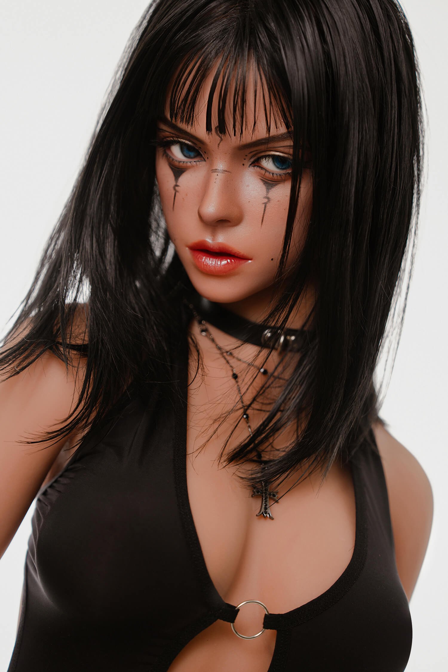 Arpin, 166 cm Cosplay Sexpuppe mit Silikonkopf und TPE-Körper mit beweglichem ROS-Kiefer, konfigurierbar