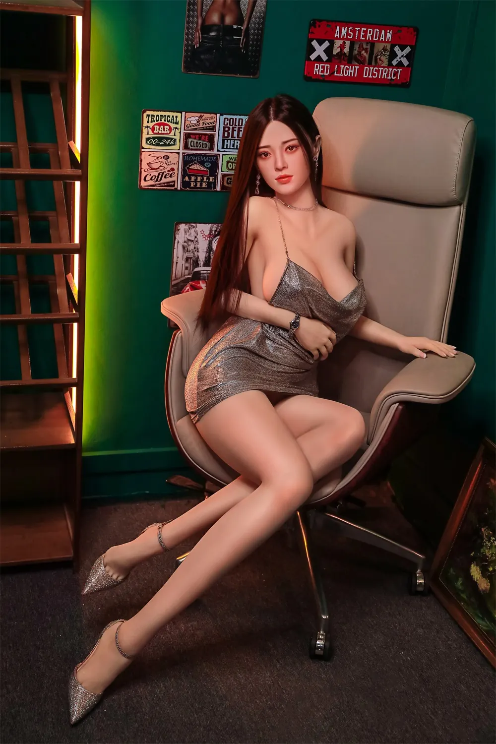 Cléonice Aubépine, 170 cm Silikon-Sexpuppe, Kopf 037, konfigurierbar