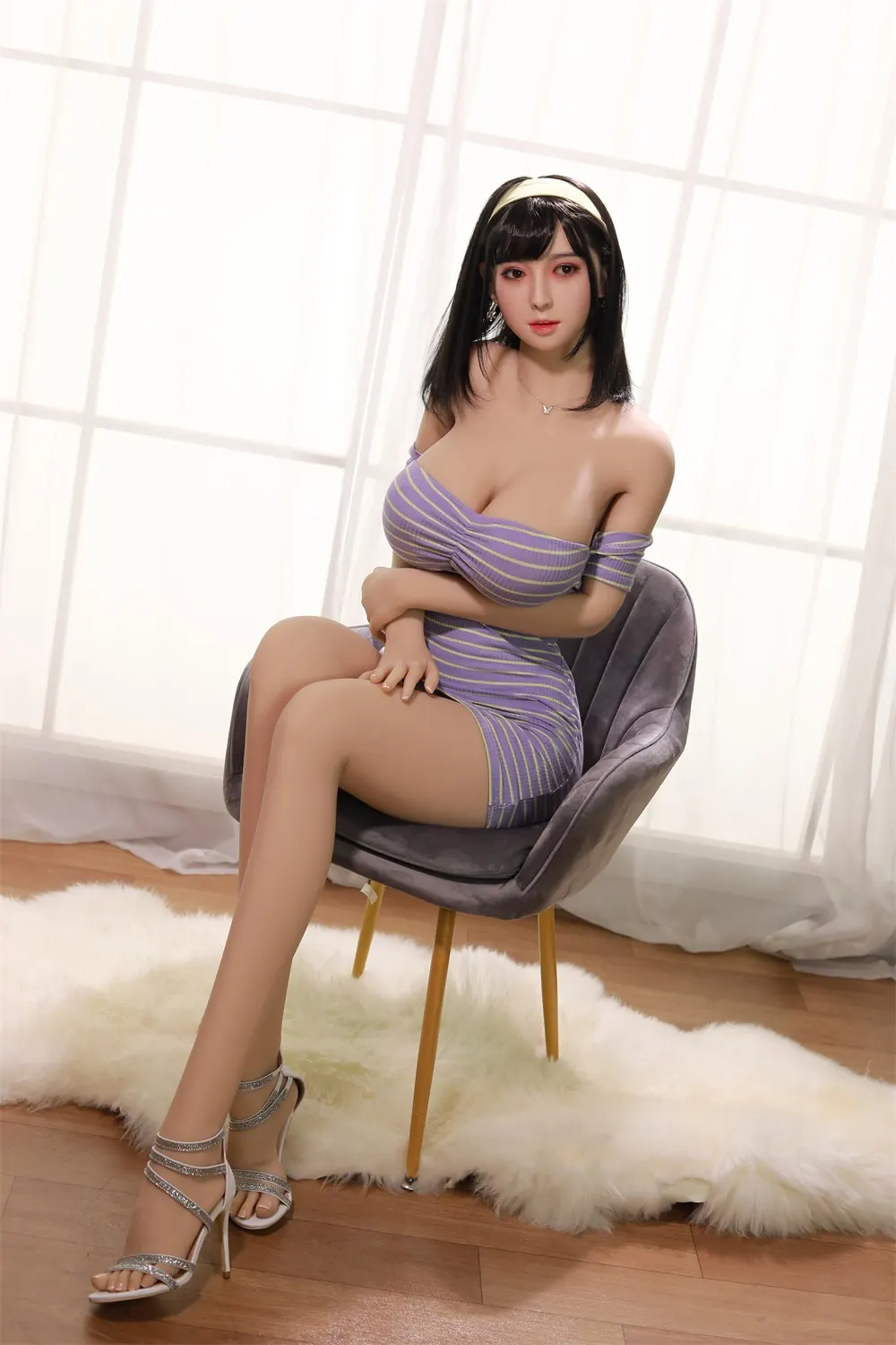 Aliénor Kermeur, 168 cm Silikon-Sexpuppe, Kopf 043, konfigurierbar