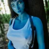 Tifa Avatar AD158, 158 cm CLM TPE-Sexpuppe, Hautfarbe Blau