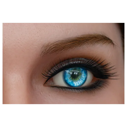 Implantierte Augenbrauen und Wimpern