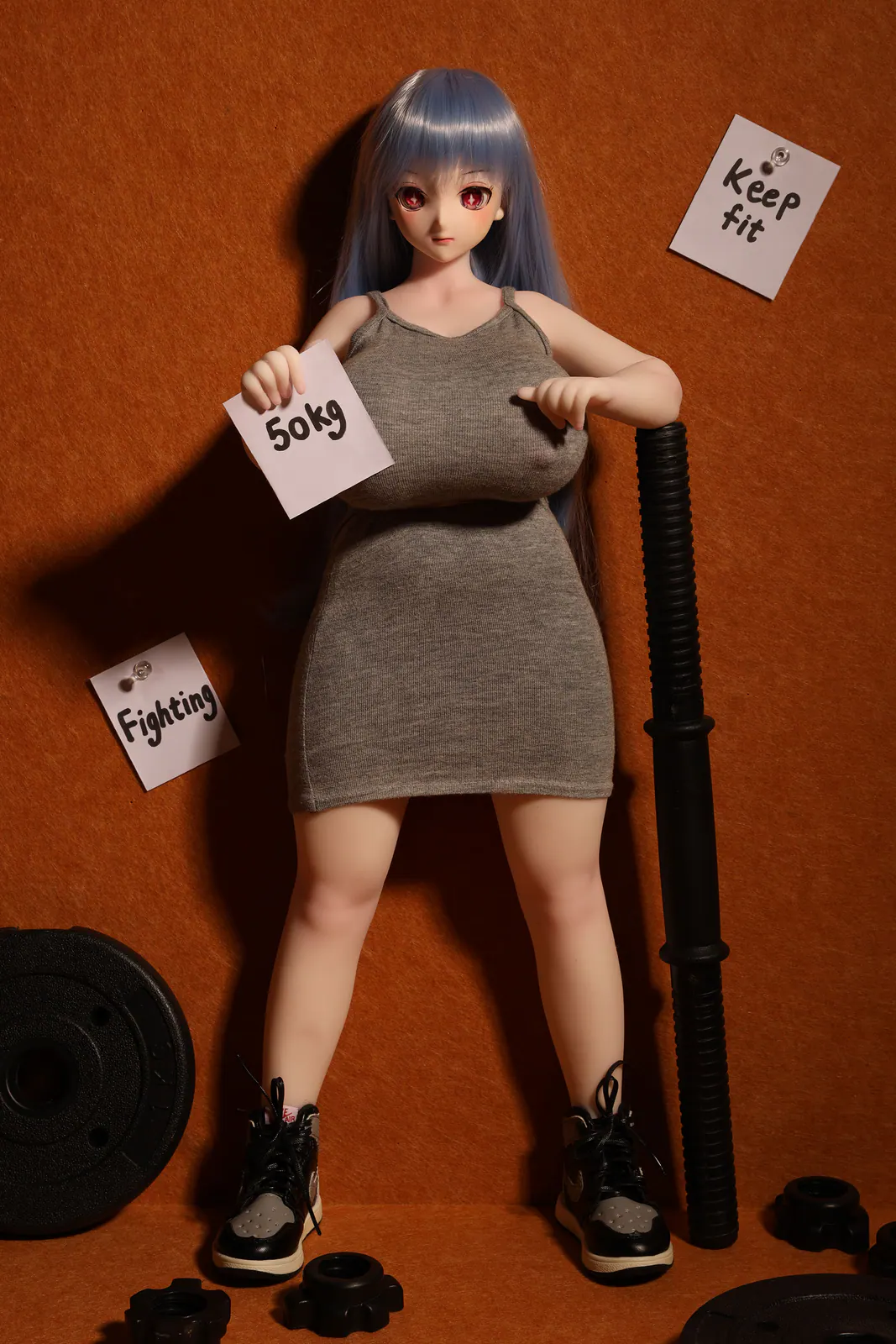 Climax J58 Youla, 58 cm Anime Silikon-Sexpuppe, Hautfarbe Weiß