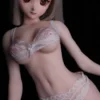 Gina J60, 60 cm Anime Silikon-Sexpuppe, Hautfarbe Weiß