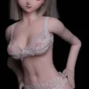 Gina J60, 60 cm Anime Silikon-Sexpuppe, Hautfarbe Weiß