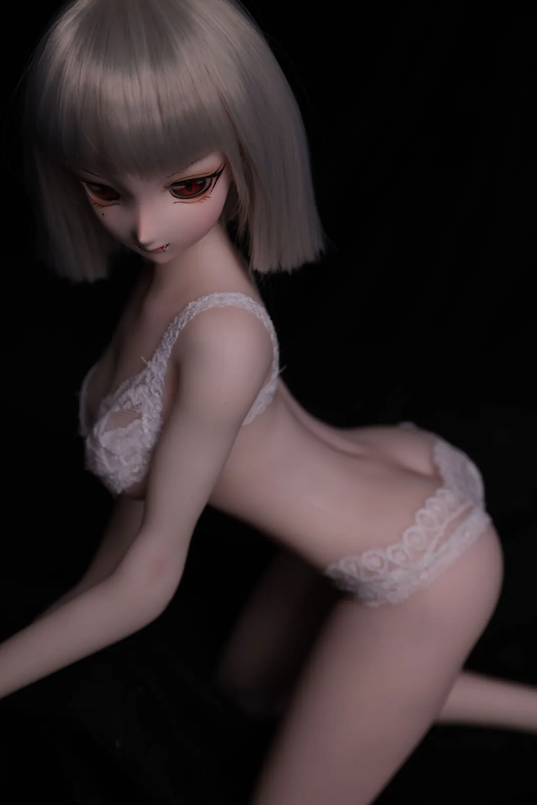 Gina J60, 60 cm Anime Silikon-Sexpuppe, Hautfarbe Weiß