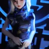 Ling J60, 60 cm Anime Silikon-Sexpuppe, Hautfarbe Weiß