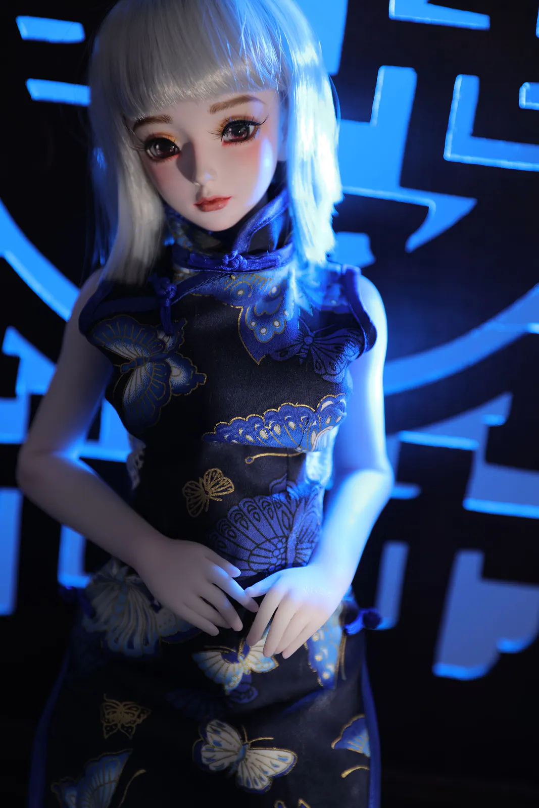 Ling J60, 60 cm Anime Silikon-Sexpuppe, Hautfarbe Weiß