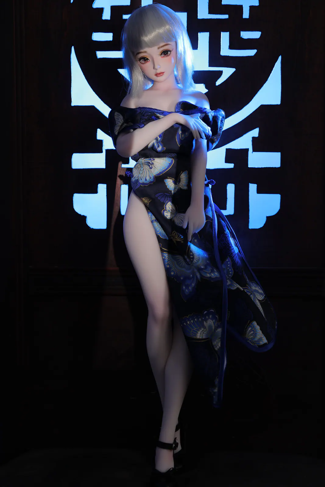 Ling J60, 60 cm Anime Silikon-Sexpuppe, Hautfarbe Weiß