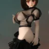Zella, Anime Silikon-Sexpuppe, Hautfarbe Weiß