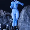 Momoko Si60 L, Silikon-Sexpuppe, Hautfarbe Blau, konfigurierbar