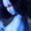 Momoko Si60 L, Silikon-Sexpuppe, Hautfarbe Blau, konfigurierbar