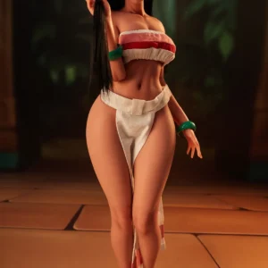 Roxy noire Si70 MO, Anime Silikon-Sexpuppe, Hautfarbe Schwarz, konfigurierbar